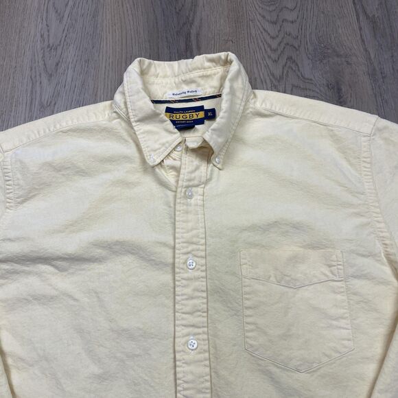 Ralph Lauren Rugby Shirt Mens Extra Large Yellow University Oxford Button Down - Picture 2 of 12